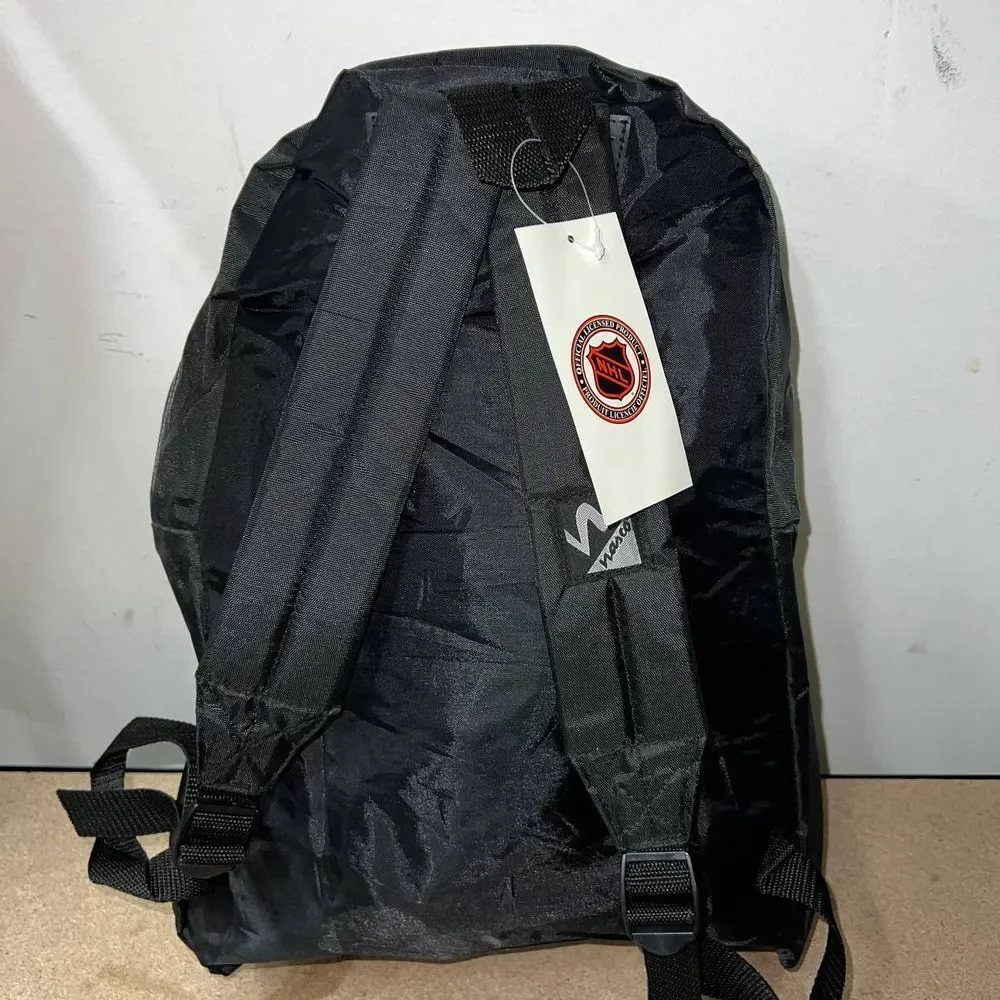 Vintage Los Angeles LA Kings Backpack Bag Black NHL Nasco Lightweight Printed‎